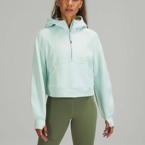Scuba oversized half zip delicate mint